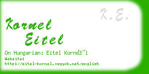 kornel eitel business card